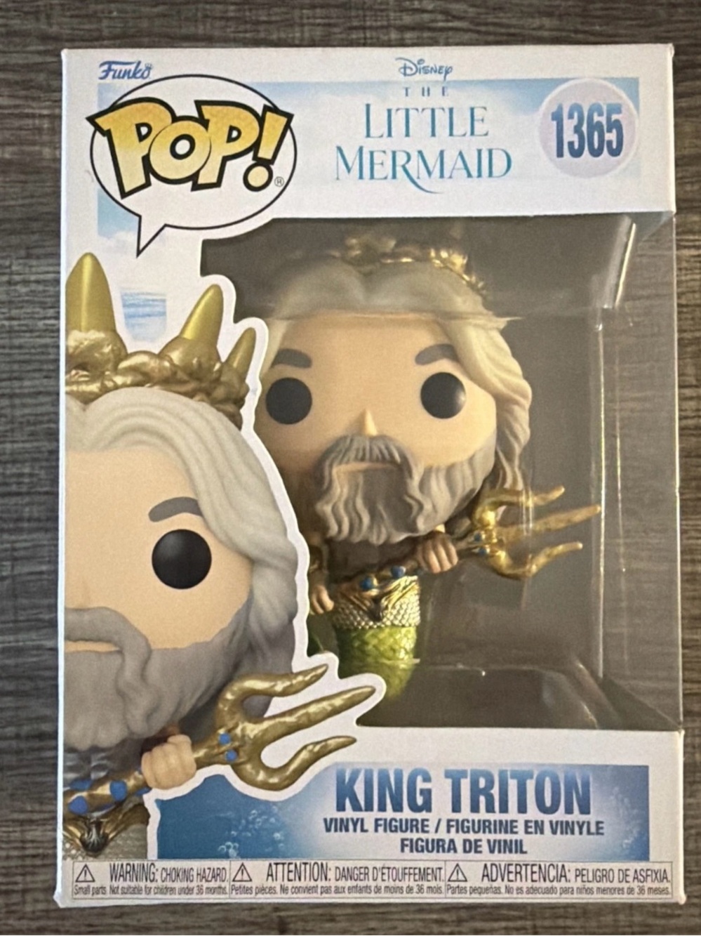 Funko POP King Triton action figure vinyl figure Disney #1365 The Little Mermaid